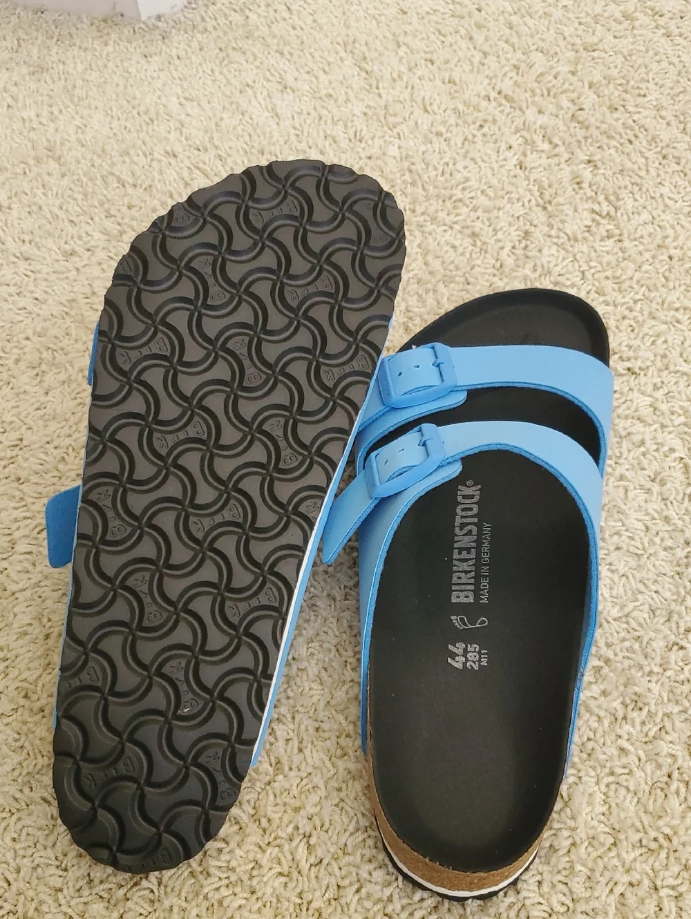 Birkenstock Light Blue And White Double Strap Sandals - Picture 5 of 5